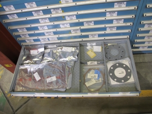 LISTA HEAVY DUTY 9-DRAWER PARTS CABINET W/ CONTENTS (W-50) LOADING & HANDLING FEE $25-